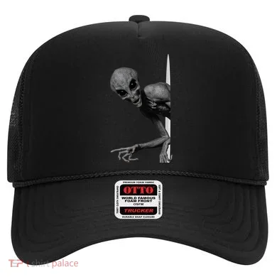 Grey Alien Peaking  Area 51 UFO Abduction Hat