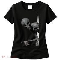 Grey Alien Peaking  Area 51 UFO Abduction Women's T-Shirt thumb 0