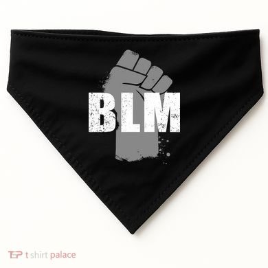 Grey BLM Fist Black Lives Matter USA-Made Doggie Bandana