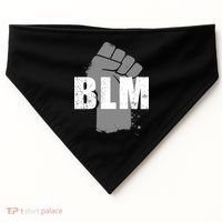 Grey BLM Fist Black Lives Matter USA-Made Doggie Bandana thumb 0