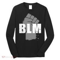 Grey BLM Fist Black Lives Matter Long Sleeve Shirt thumb 0