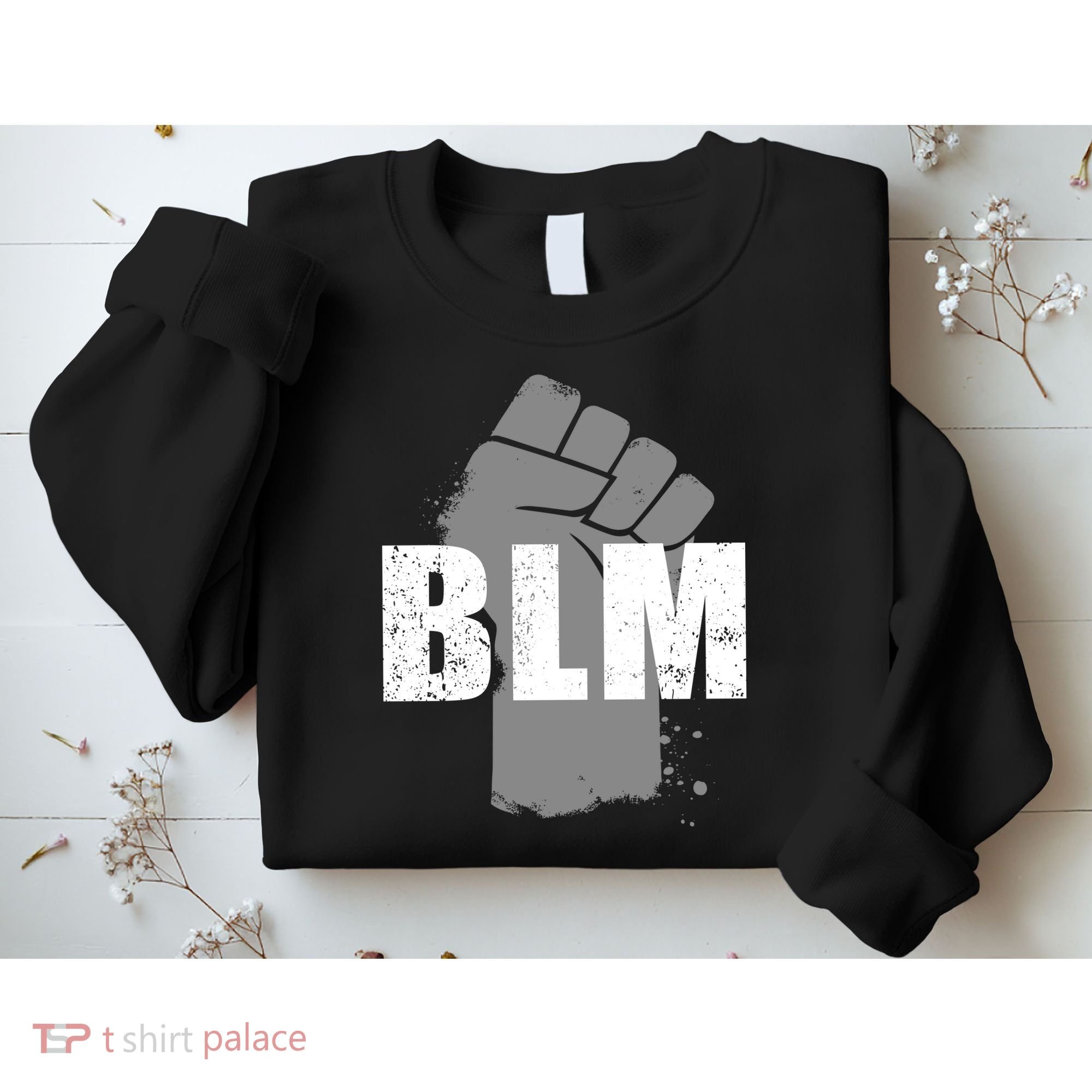 Grey BLM Fist Black Lives Matter Sweatshirt
