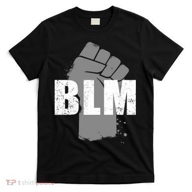 Grey BLM Fist Black Lives Matter T-Shirt