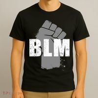 Grey BLM Fist Black Lives Matter T-Shirt thumb 3