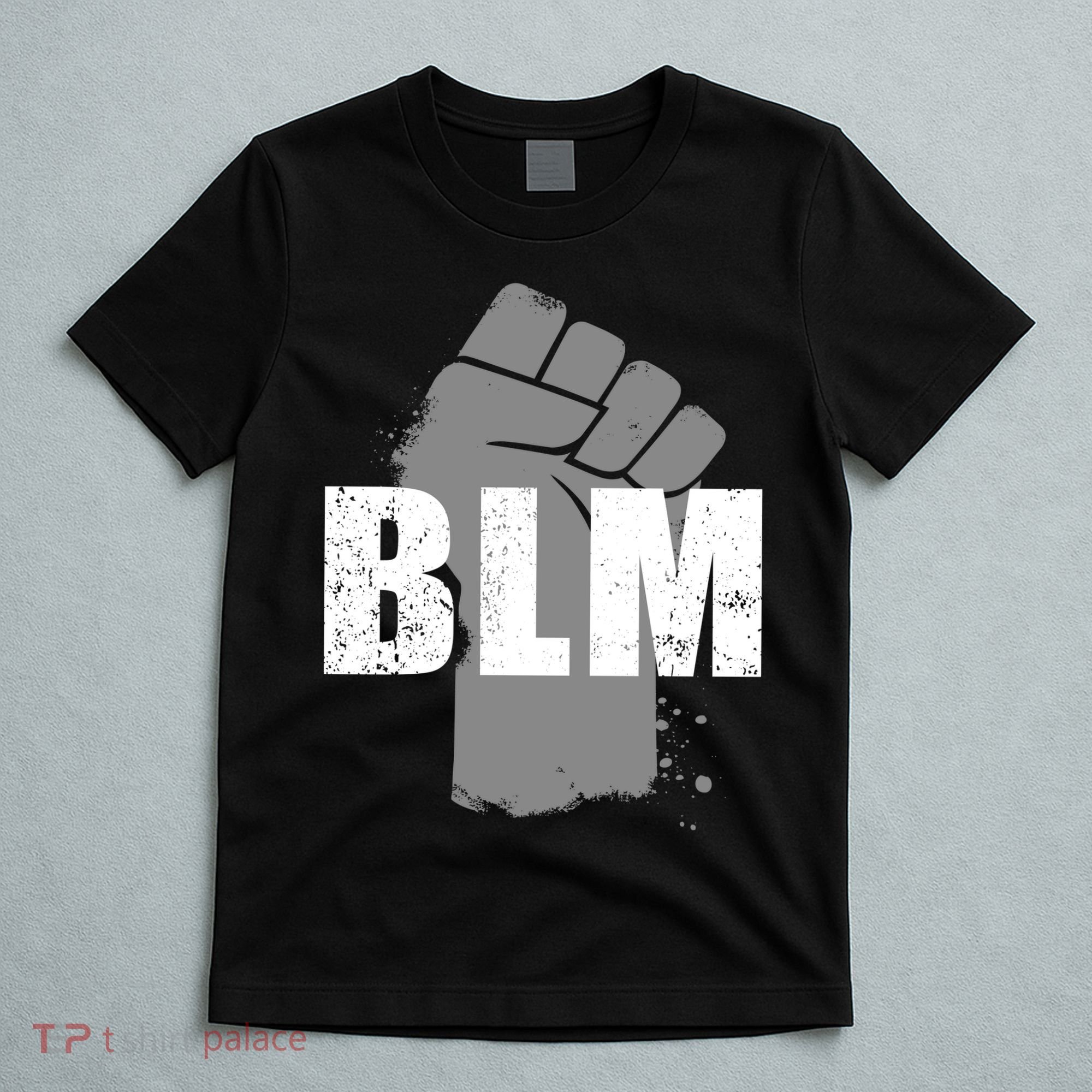 Grey BLM Fist Black Lives Matter T-Shirt