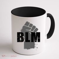 Grey BLM Fist Black Lives Matter Coffee Mug thumb 1