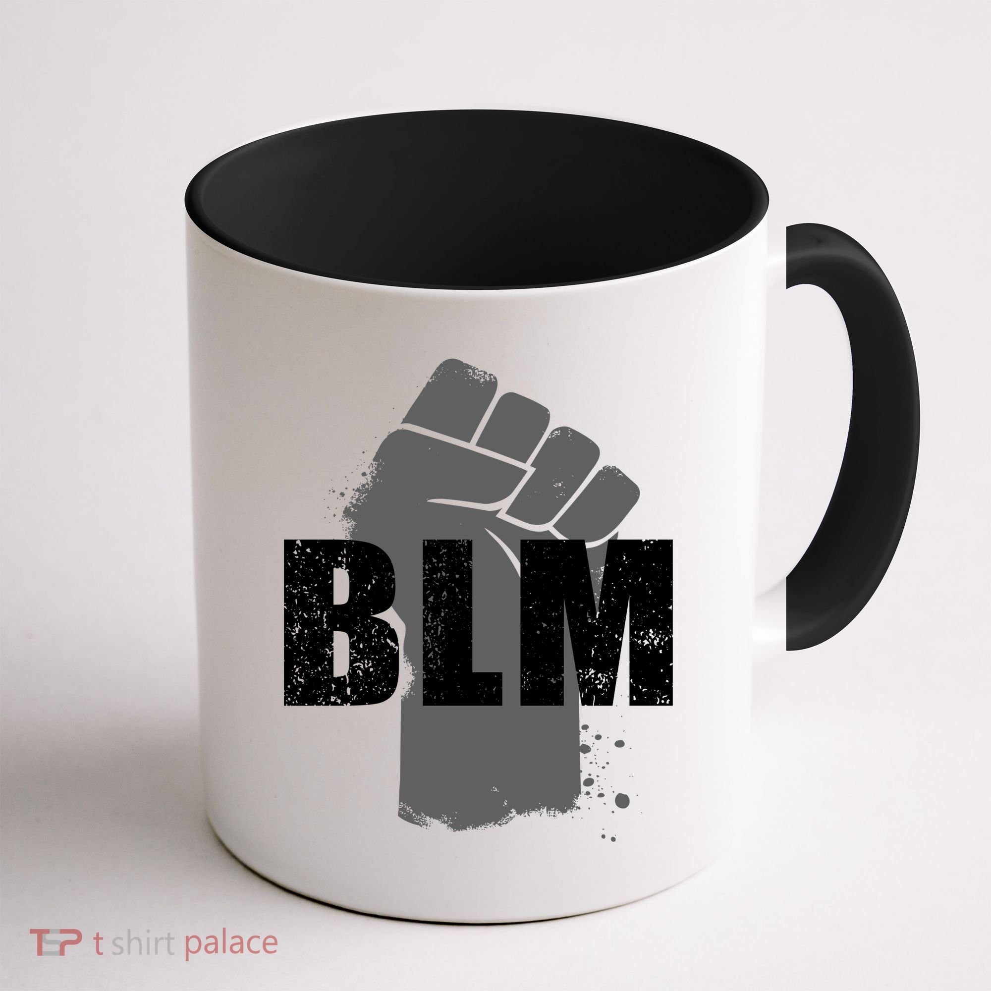 Grey BLM Fist Black Lives Matter Coffee Mug