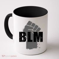 Grey BLM Fist Black Lives Matter Coffee Mug thumb 0