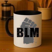 Grey BLM Fist Black Lives Matter Coffee Mug thumb 4