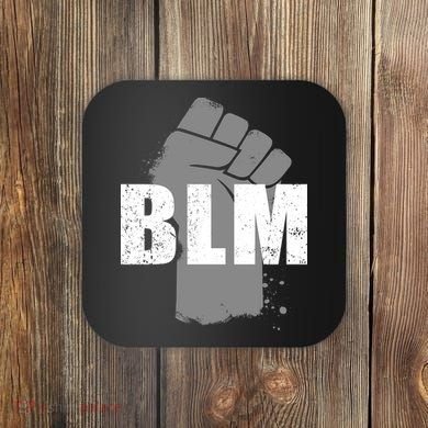 Grey BLM Fist Black Lives Matter Coaster
