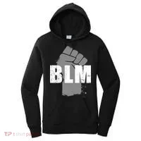 Grey BLM Fist Black Lives Matter Women's Hoodie thumb 0