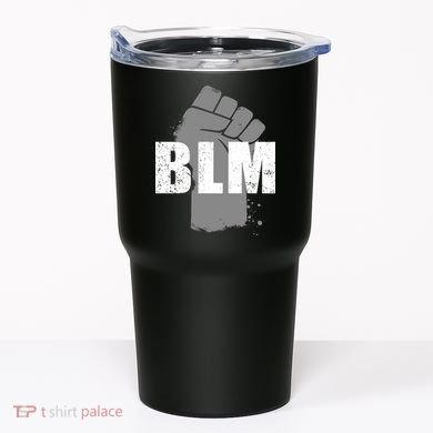 Grey BLM Fist Black Lives Matter Tumbler