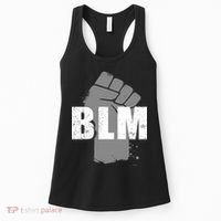Grey BLM Fist Black Lives Matter Women's Tank Top thumb 0