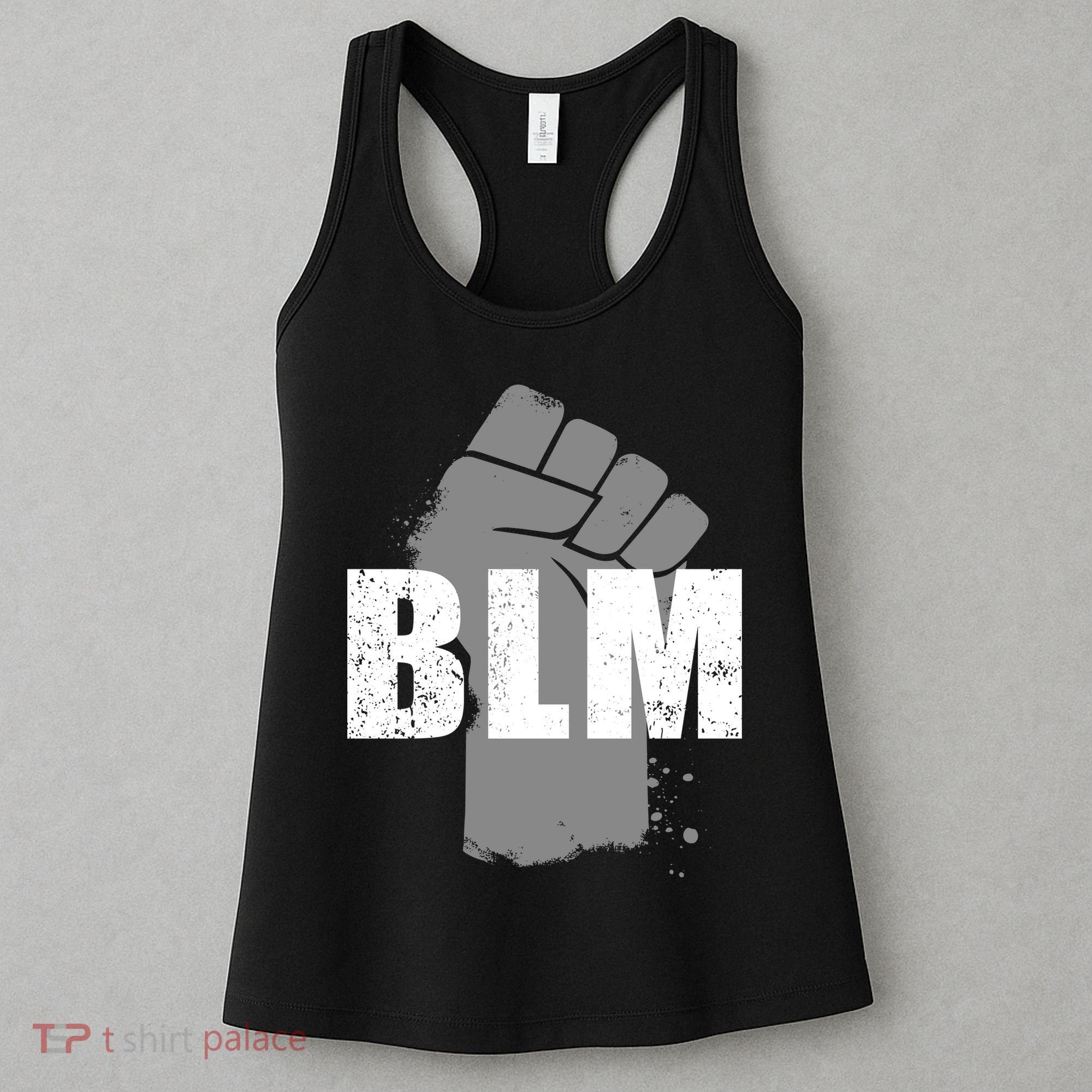 Grey BLM Fist Black Lives Matter Women's Tank Top