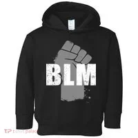 Grey BLM Fist Black Lives Matter Toddler Hoodie thumb 0