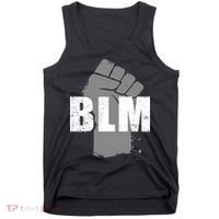 Grey BLM Fist Black Lives Matter Tank Top thumb 0