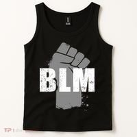 Grey BLM Fist Black Lives Matter Tank Top thumb 2