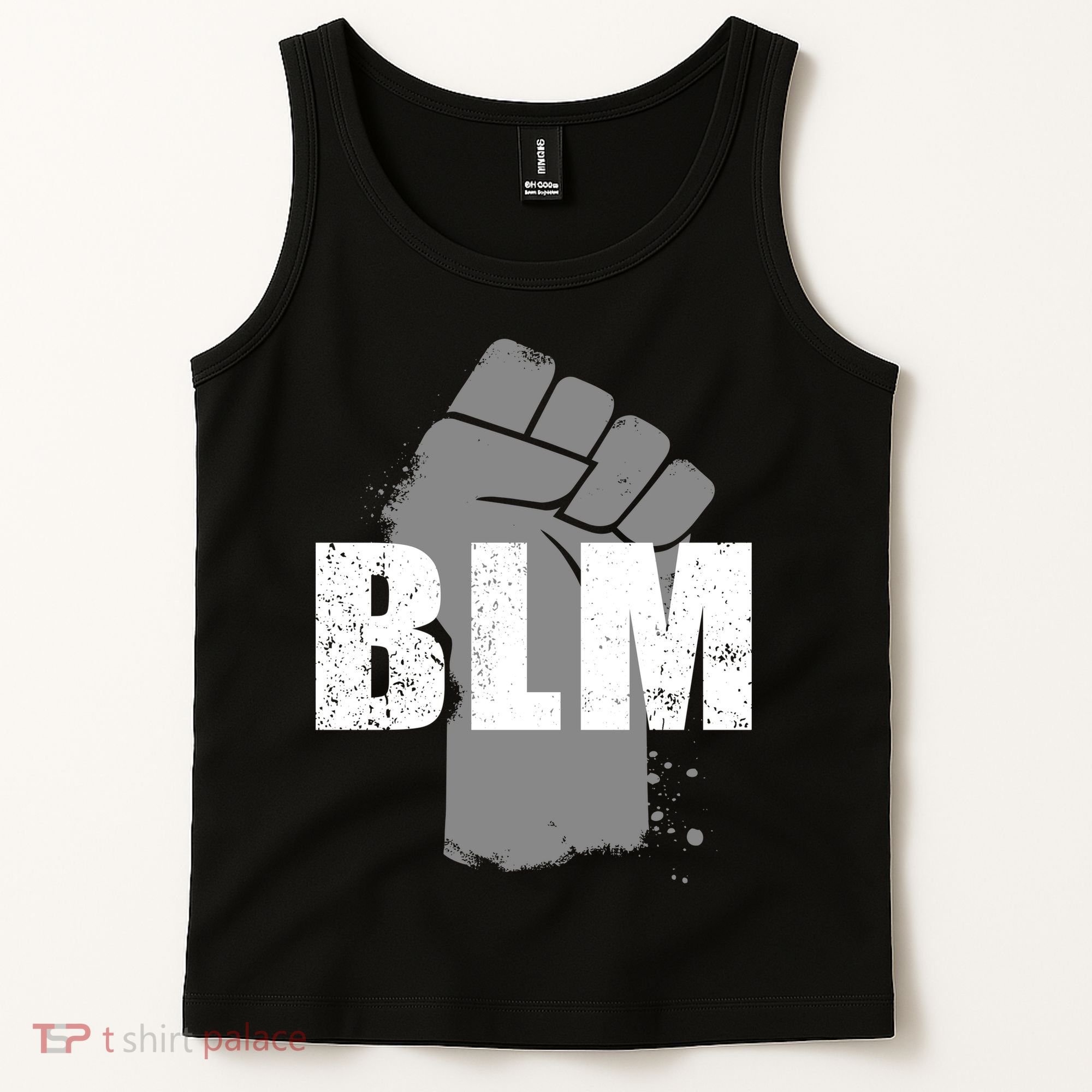 Grey BLM Fist Black Lives Matter Tank Top