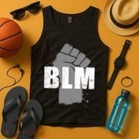 Grey BLM Fist Black Lives Matter Tank Top thumb 4