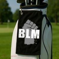 Grey BLM Fist Black Lives Matter Golf Towel thumb 2