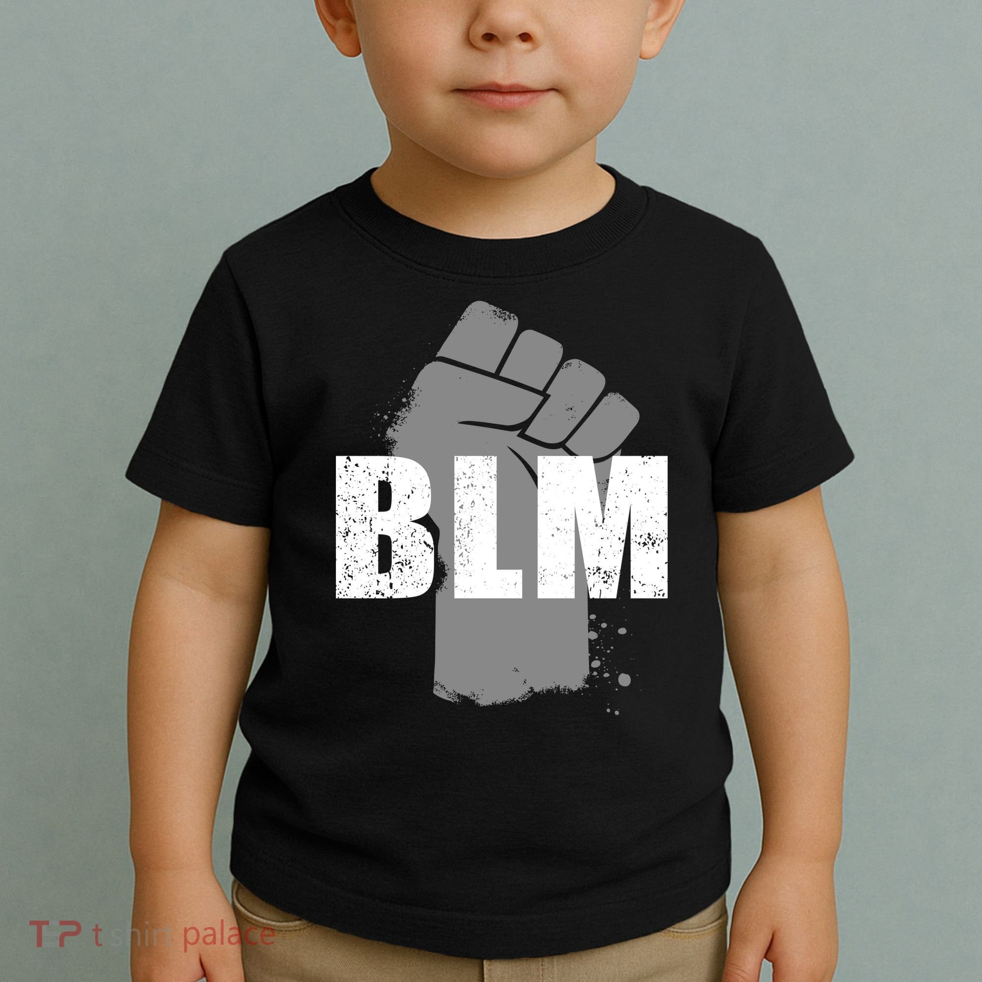 Grey BLM Fist Black Lives Matter Toddler T-Shirt