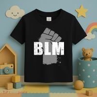 Grey BLM Fist Black Lives Matter Toddler T-Shirt thumb 3