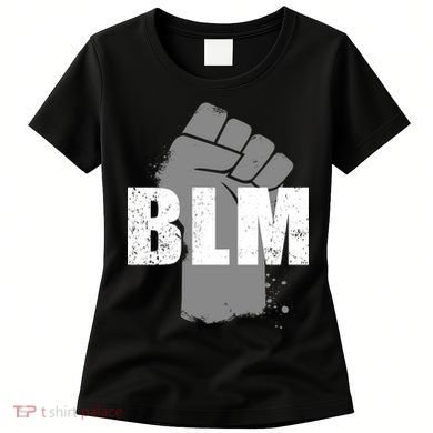 Grey BLM Fist Black Lives Matter Women's T-Shirt