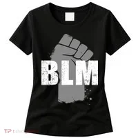 Grey BLM Fist Black Lives Matter Women's T-Shirt thumb 0
