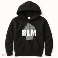 Grey BLM Fist Black Lives Matter Kids Hoodie thumb 0