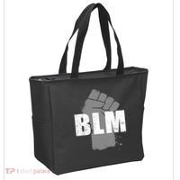 Grey BLM Fist Black Lives Matter Tote Bag thumb 2