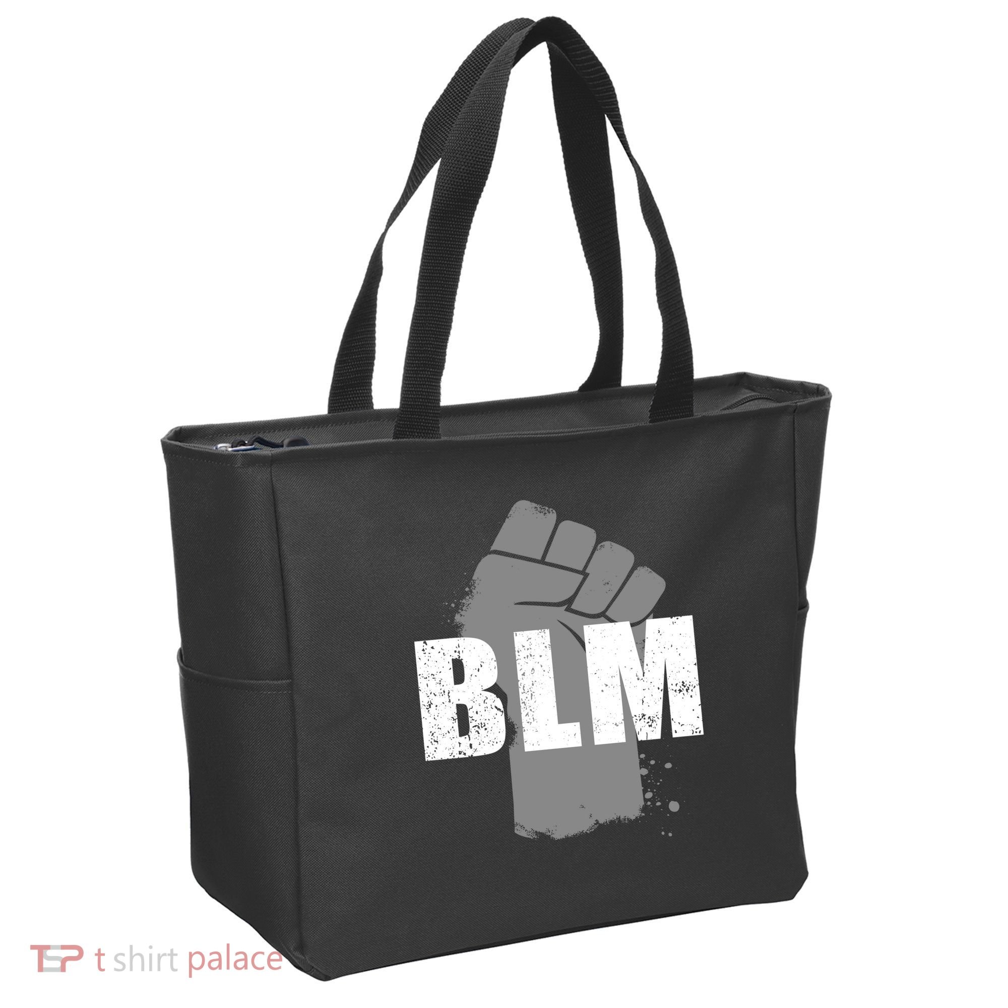 Grey BLM Fist Black Lives Matter Tote Bag