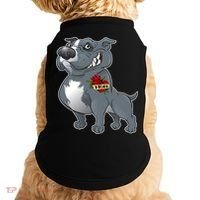Grey Pitbull I Love Mom Doggie Tank thumb 0