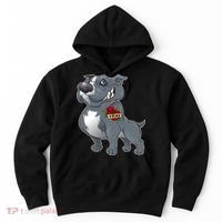 Grey Pitbull I Love Mom Hoodie thumb 0