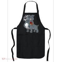 Grey Pitbull I Love Mom Apron thumb 0