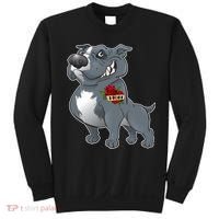 Grey Pitbull I Love Mom Sweatshirt thumb 0