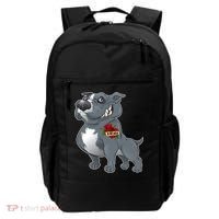 Grey Pitbull I Love Mom Backpack thumb 0
