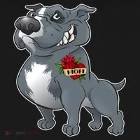 Grey Pitbull I Love Mom Bucket Hat thumb 4