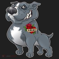 Grey Pitbull I Love Mom Tumbler thumb 3