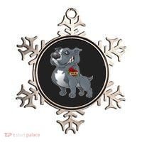 Grey Pitbull I Love Mom Ornament thumb 0
