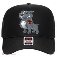 Grey Pitbull I Love Mom Hat thumb 0