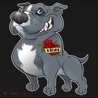 Grey Pitbull I Love Mom Tank Top thumb 6