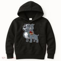 Grey Pitbull I Love Mom Kids Hoodie thumb 0
