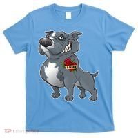 Grey Pitbull I Love Mom T-Shirt thumb 0