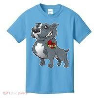 Grey Pitbull I Love Mom Kids T-Shirt thumb 0