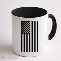 Grey Style America Flag Coffee Mug thumb 1