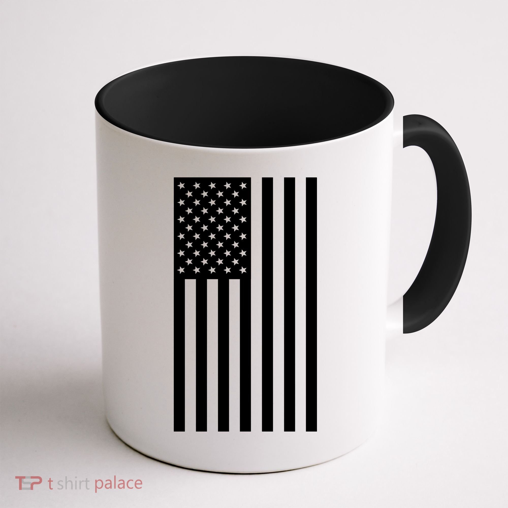 Grey Style America Flag Coffee Mug