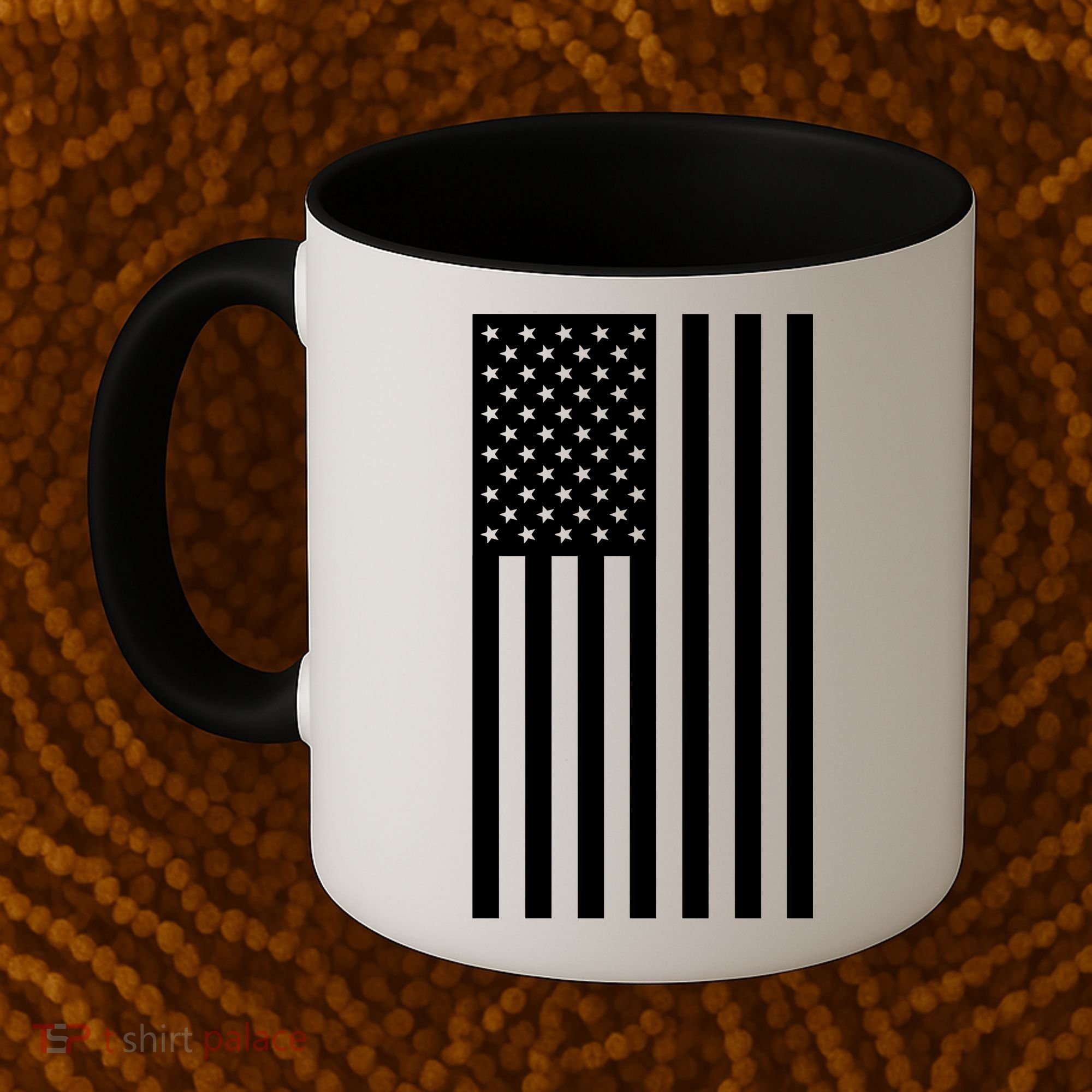Grey Style America Flag Coffee Mug