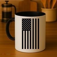 Grey Style America Flag Coffee Mug thumb 4