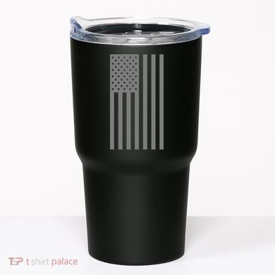 Grey Style America Flag Tumbler