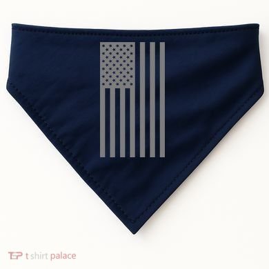 Grey Style America Flag USA-Made Doggie Bandana